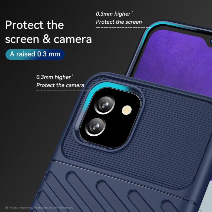 Bild 4, Samsung Galaxy A03 Skal Twill Textur Blå