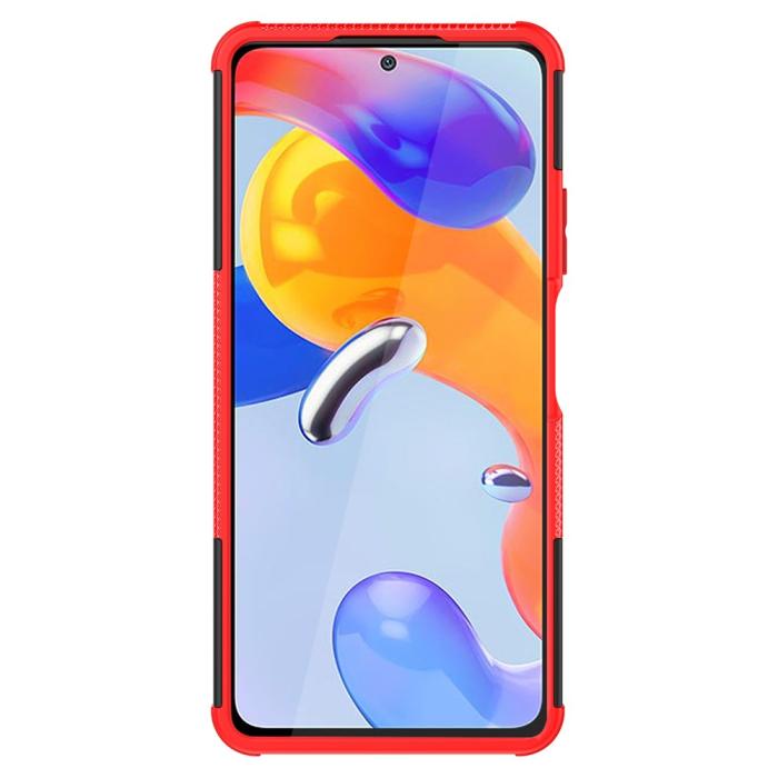 Bild 3, Xiaomi Redmi Note 11 Pro 5G Skal Stöttåligt med Stöd Röd