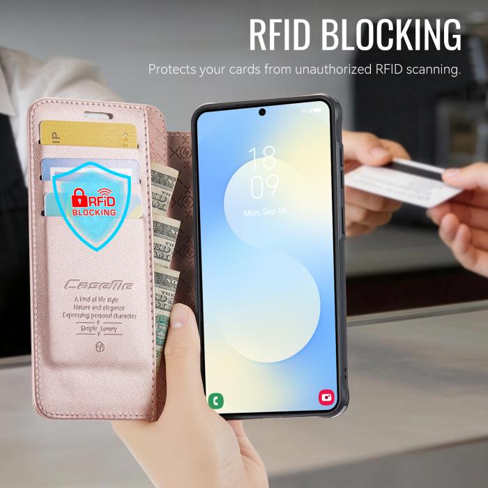 Bild 4, CASEME Samsung Galaxy S26 Skal RFID Plånbok Roséguld