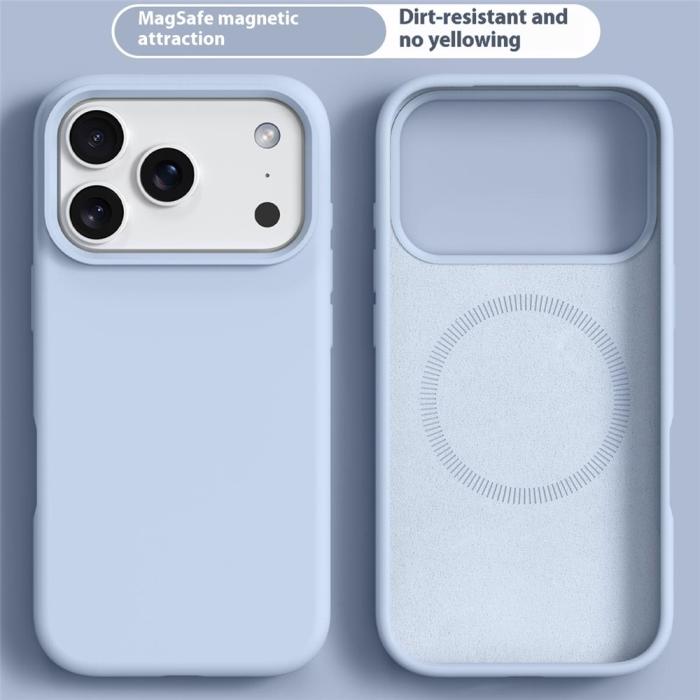 Bild 2, iPhone 17 Pro Max Skal MagSafe Liquid Silikon Blå