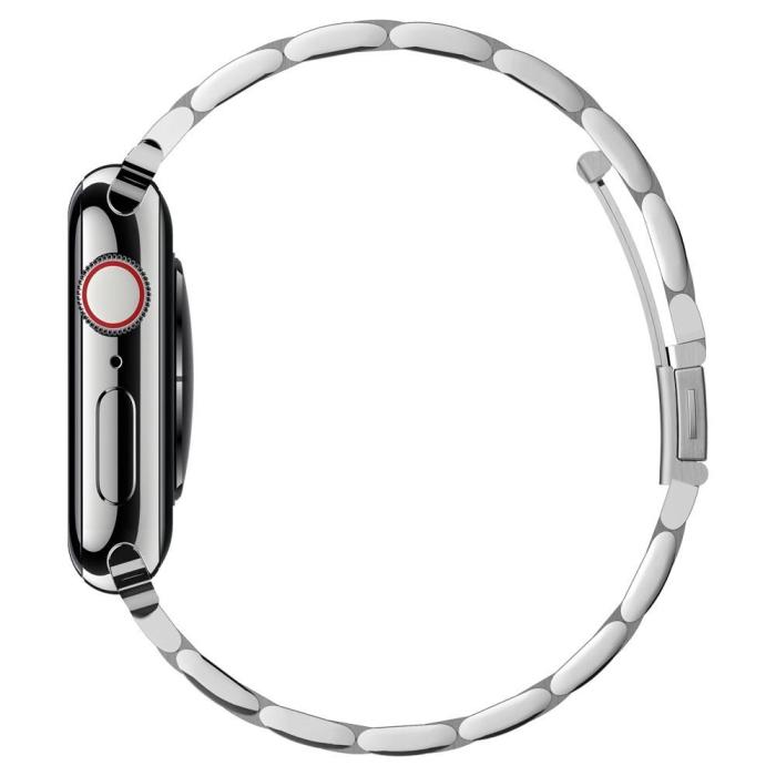 Bild 4, Spigen Apple Watch 38/40/41/42 mm Armband Modern Fit Silver