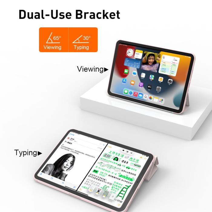 Bild 4, iPad Mini 2024/2021 Fodral Slim Tri-Fold Ljus Blå