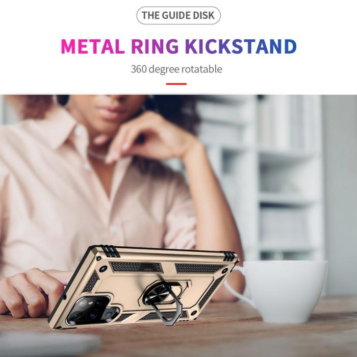 Bild 3, Samsung Galaxy S22 Ultra Skal Hybrid Ring Guld