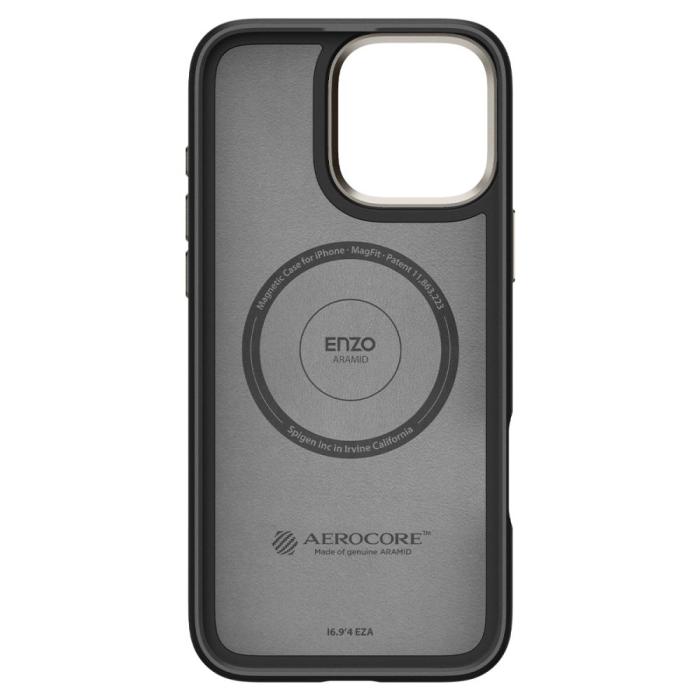 Bild 4, Spigen iPhone 16 Pro Max Skal Enzo Aramid MagSafe Svart