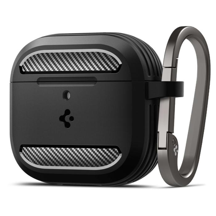 Bild 1, Spigen AirPods 4 Skal Rugged Armor Matt Svart
