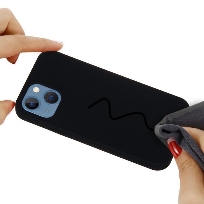 Bild 5, iPhone 13 Skal Liquid Silikon Svart