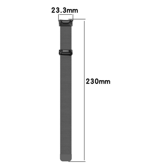 Bild 5, Fitbit Charge 6 / 5 Metall Armband Milanese Loop Lila