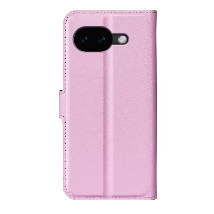 Bild 6, Google Pixel 10a Fodral Litchi Läder Ljus Rosa