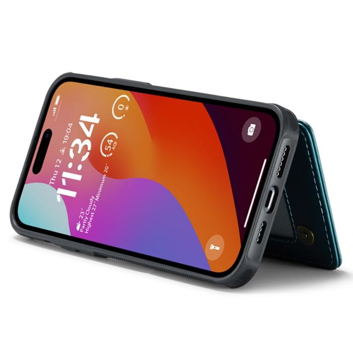 Bild 4, CASEME iPhone 15 Pro Skal RFID Kickstand Plånbok Grön