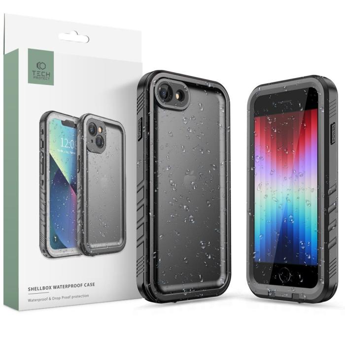 Bild 1, Tech-Protect iPhone 7/8/SE Skal 360 IP68 Shellbox Svart