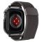 Spigen Apple Watch 44/45 mm Skal/Armband Metal Fit 'Pro' Grafit