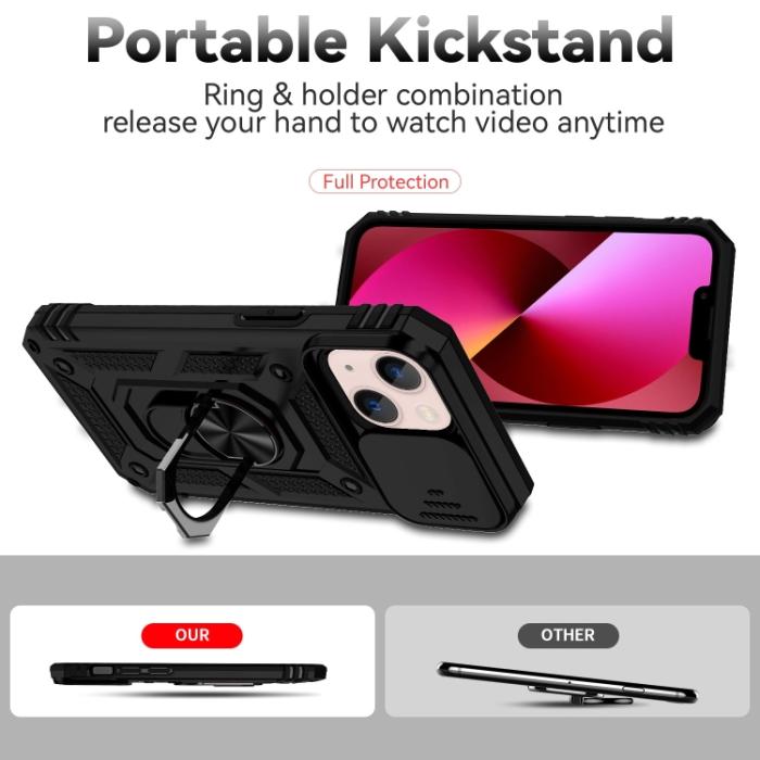 Bild 3, iPhone 14 Skal Ring Armor Med CamShield Svart