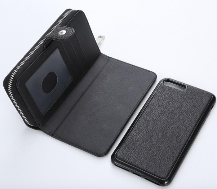 Bild 2, iPhone 7 Plus/8 Plus 2-i-1 Multifunktionellt Fodral Svart