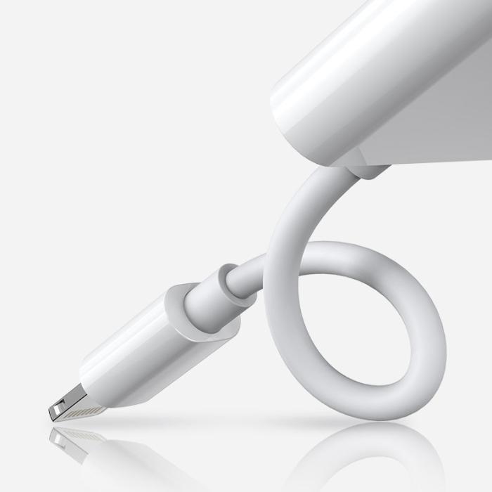 Bild 2, Joyroom Lightning Till Lightning Hona Ljud Adapter - Vit