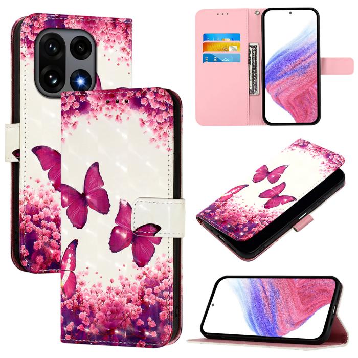 Bild 3, OnePlus 15 Fodral Med Tryck Rosa Fjäril