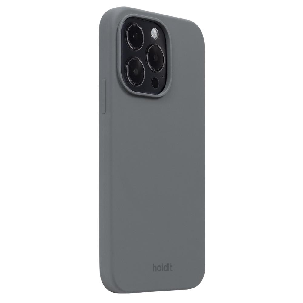 holdit iPhone 14 Pro Mobilskal Silikon Space Gray