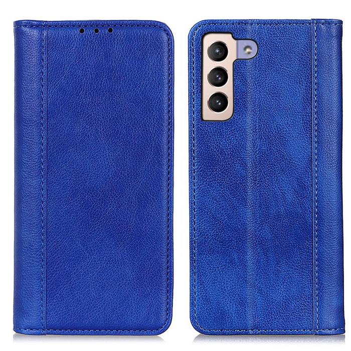 Bild 1, Samsung Galaxy S22 Plus Fodral Flip Split Läder Blå