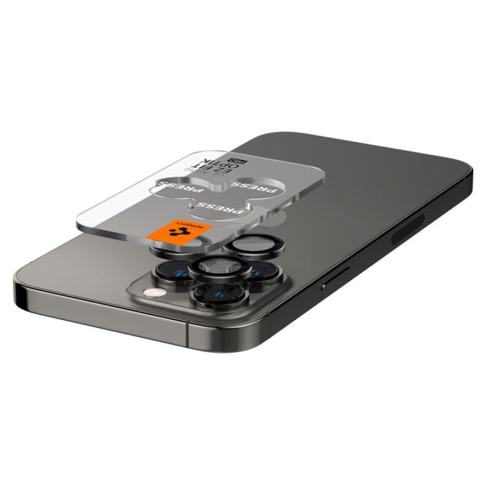Bild 5, Spigen iPhone 14 Pro/Pro Max/15 Pro/Pro Max 2-PACK Optik.tR 