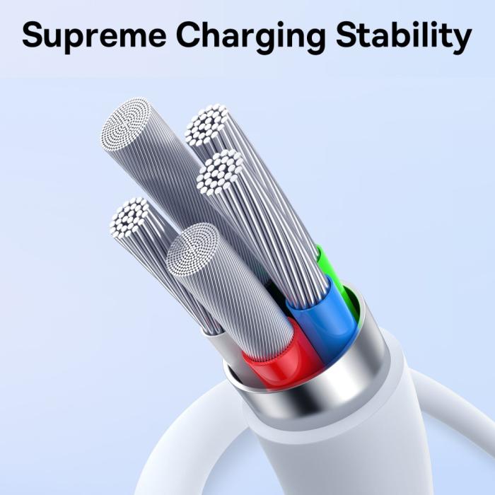Bild 4, Baseus 1m 30W PD USB-C - USB-C Kabel Superior Series 2 Vit