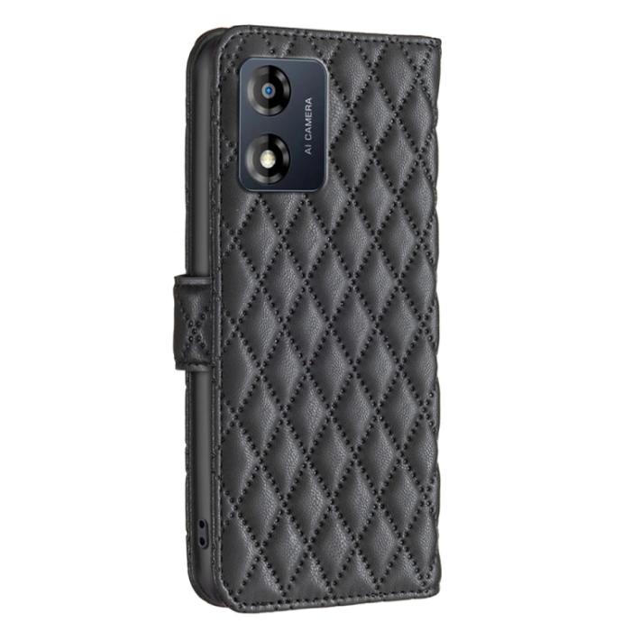 Bild 3, Motorola Moto E13 Fodral Diamond Läder Svart