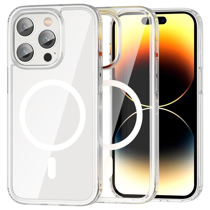 Bild 1, ColorPop iPhone 14 Pro Skal CH MagSafe Transparent/Vit