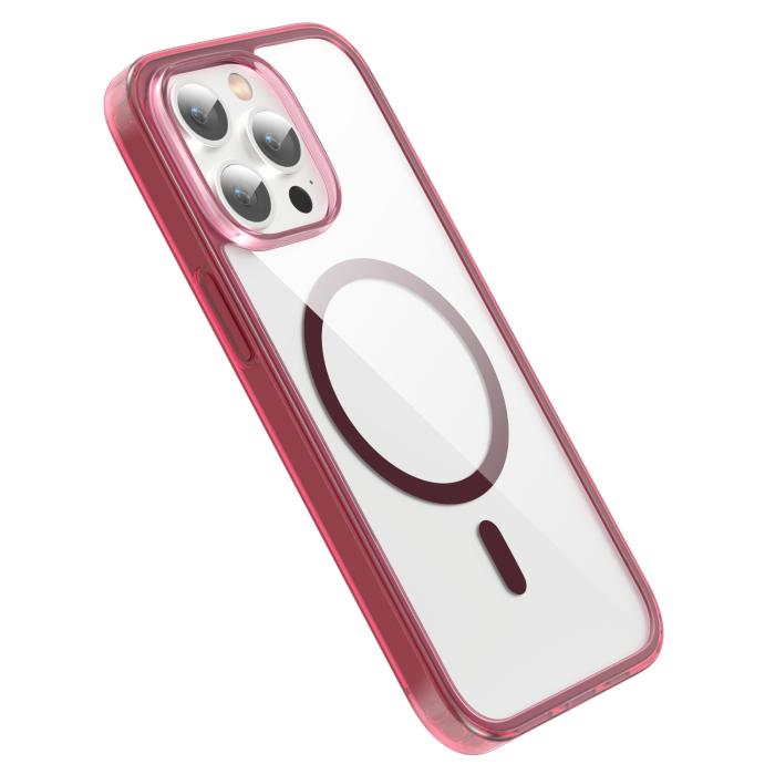 Bild 3, ColorPop iPhone 13 Pro Max Skal CH MagSafe Transparent/Röd