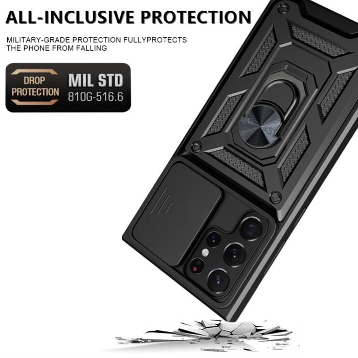Bild 2, Samsung Galaxy S23 Ultra Skal Ring CamShield Svart