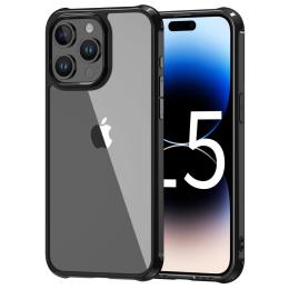 LEEU DESIGN iPhone 15 Pro Skal AirBag Hybrid Matt Svart