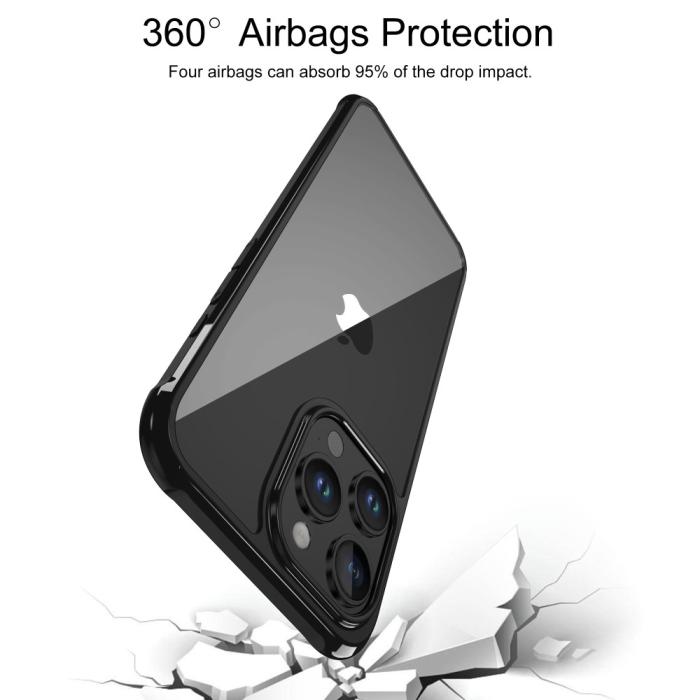 Bild 3, LEEU DESIGN iPhone 15 Pro Skal AirBag Hybrid Matt Svart