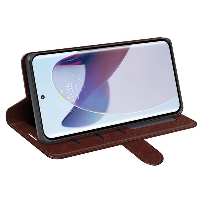 Bild 3, Motorola Edge 30 Ultra 5G Fodral Crazy Horse Läder Brun
