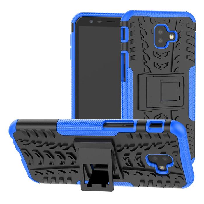Bild 1, Samsung J6 Plus | Ultimata stöttåliga skalet med stöd | Blå
