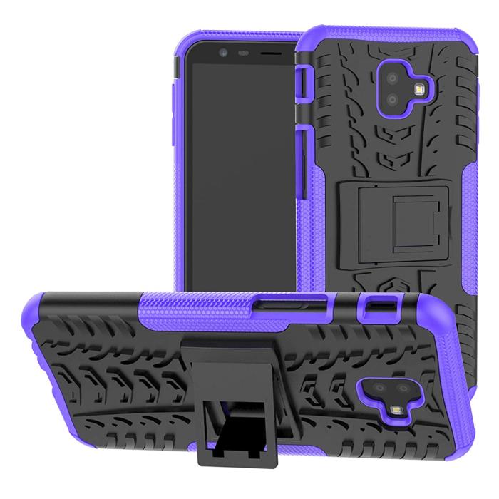 Bild 1, Samsung J6 Plus | Ultimata stöttåliga skalet med stöd | Lila