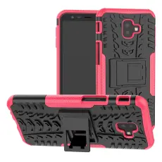 Samsung J6 (2018) - Ultimata stöttåliga skalet med stöd - Rosa