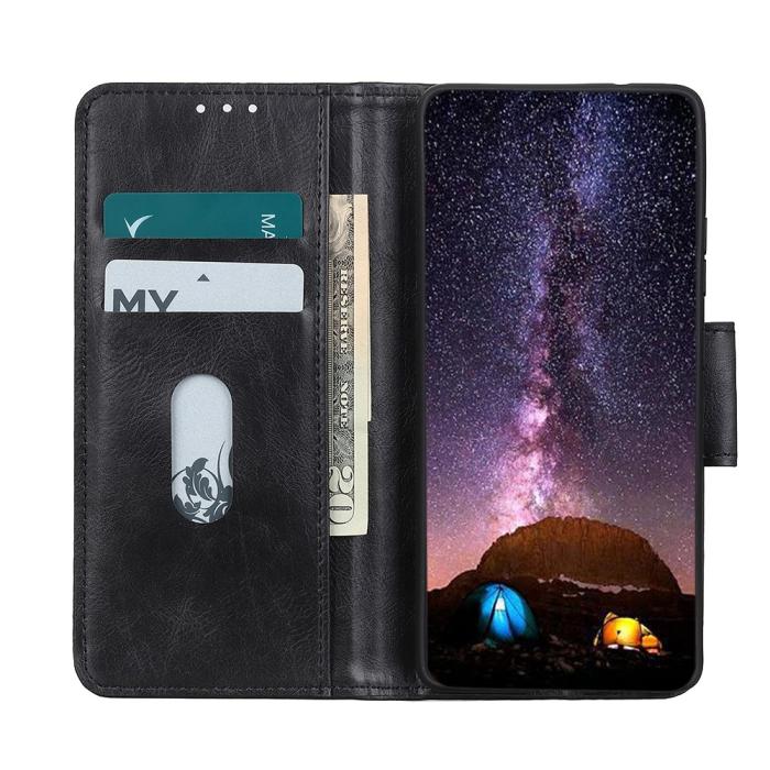 Bild 5, OnePlus Nord CE 5G - Crazy Horse Läder Fodral - Svart