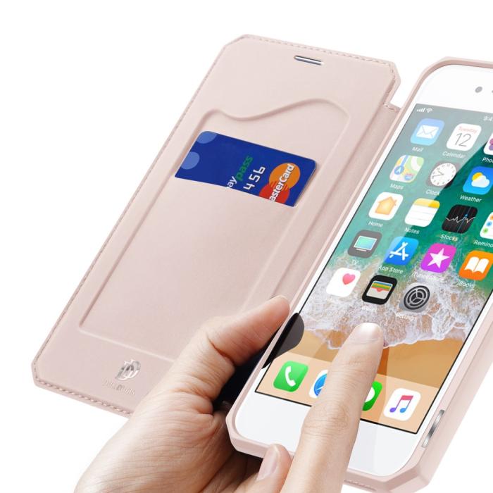 Bild 3, iPhone 7/8/SE (2020/2022) - DUX DUCIS Shockproof Plånboksfodral - Roséguld