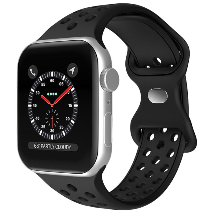 Bild 2, Sportarmband Dual-Color Apple Watch 42/44/45/49 mm (M/L) Svart