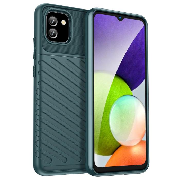 Bild 1, Samsung Galaxy A03 Skal Twill Textur Grön