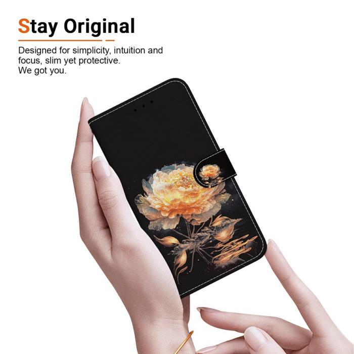 Bild 4, Samsung Galaxy A27 5G Fodral Läder Blomma Guld