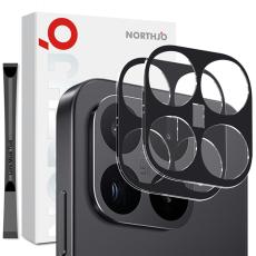 NORTHJO Xiaomi 17T 2-PACK Linsskydd H&auml;rdat glas Svart