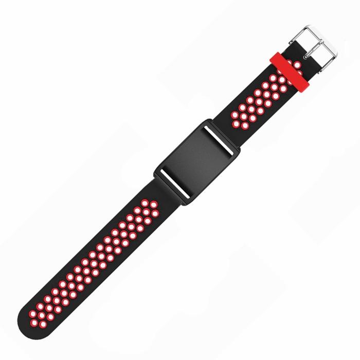 Bild 2, Polar Loop Klockarmband Silikon Dual-Color Röd / Svart