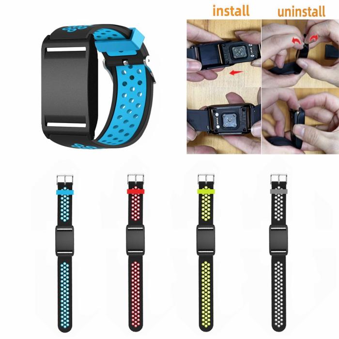 Bild 3, Polar Loop Klockarmband Silikon Dual-Color Röd / Svart