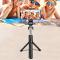 Selfie Stick Tripod Trådlös Bluetooth 360° Svart