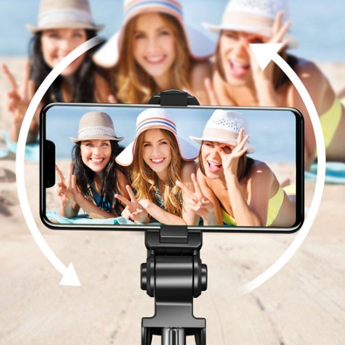 Bild 4, Selfie Stick Tripod Trådlös Bluetooth 360° Svart