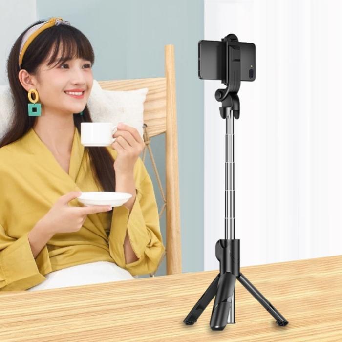 Bild 5, Selfie Stick Tripod Trådlös Bluetooth 360° Svart