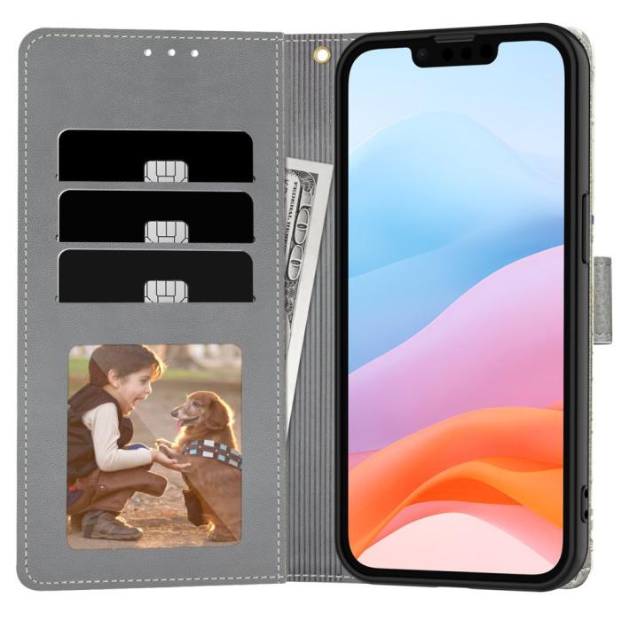 Bild 4, Tech-Protect iPhone 17e / 16e Fodral Läder Spring Flowers