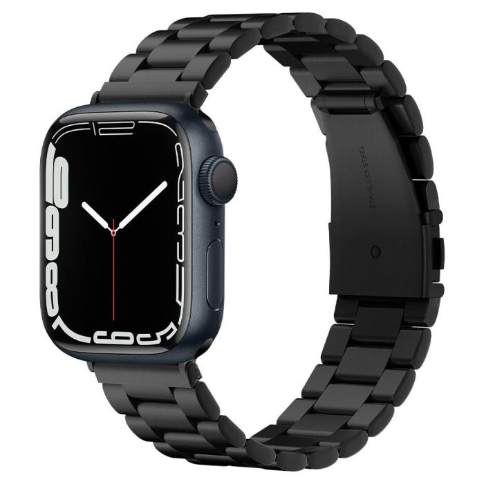 Bild 1, Spigen Apple Watch 42/44/45/46/49 mm Armband Modern Fit Svart
