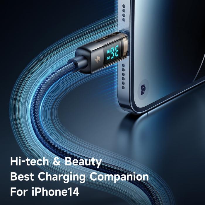 Bild 4, Mcdodo 1.8m 36W PD USB-C - Lightning Auto Off Kabel Svart