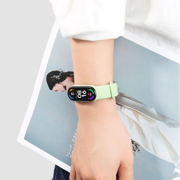 Bild 5, Tech-Protect Xiaomi Mi Smart Band 5 / 6 / 7 Armband Iconband Army Green