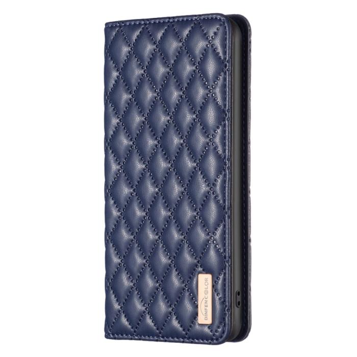 Bild 6, BINFEN Galaxy S25 Ultra Fodral Flip Diamond Läder Blå