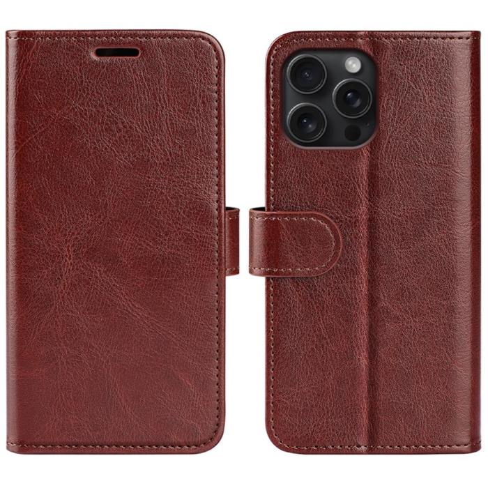 Bild 1, iPhone 16 Pro Fodral Crazy Horse Brun
